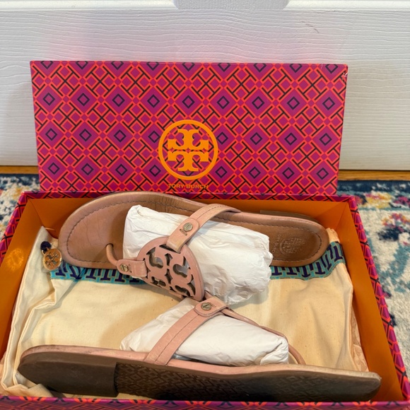 Tory Burch Women's Miller Sandal in Clay Pink - Napa Leather (8) - Picture 4 of 6